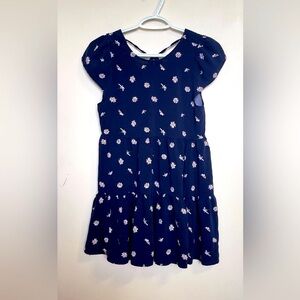 Bluenotes Casual Blue and White Flutter Sleeve Sundress